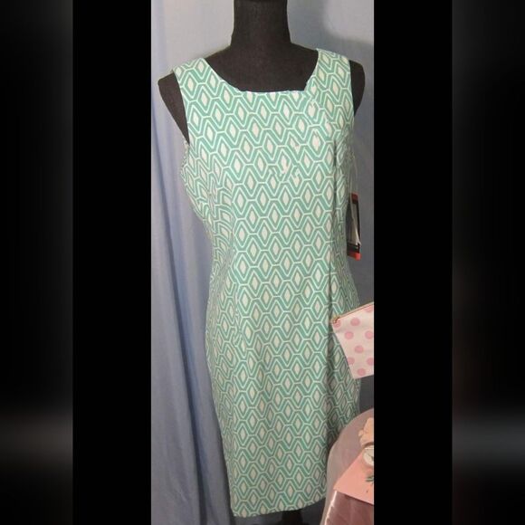 📦 Mario Serrani retro print A-line dress accessories NOT INCLUDED NWT - Picture 1 of 8